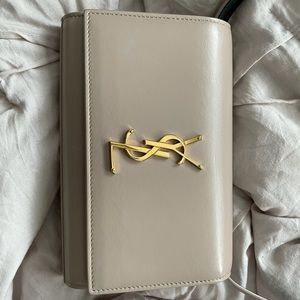 Saint Laurent belt bag beige gold Kate YSL